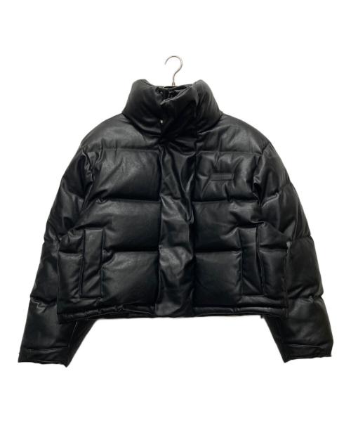 BREATH（ブレス）BREATH (ブレス) フェイクレザーレザーダウンジャケット ブラック サイズ:Lの古着・服飾アイテム
