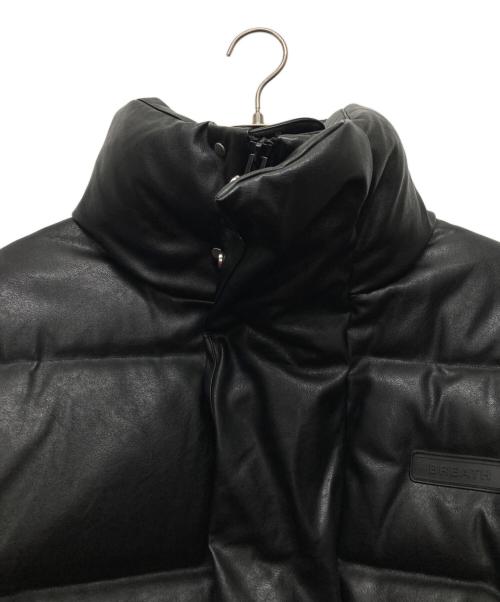 BREATH（ブレス）BREATH (ブレス) フェイクレザーレザーダウンジャケット ブラック サイズ:Lの古着・服飾アイテム