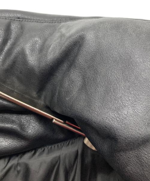 BREATH（ブレス）BREATH (ブレス) フェイクレザーレザーダウンジャケット ブラック サイズ:Lの古着・服飾アイテム