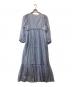 ne quittez pas（ヌキテパ）の古着「COTTON VOILE GATHER DRESS」｜ブルー