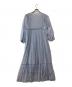 ne quittez pas (ヌキテパ) COTTON VOILE GATHER DRESS ブルー サイズ:Ｓ：15000円