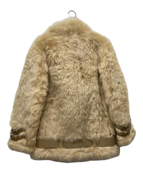 Acne studios（アクネ ストゥディオス）Acne studios (アクネ ストゥディオス) ファーダブルライダースジャケット ベージュ サイズ:36の古着・服飾アイテム