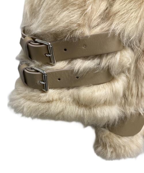 Acne studios（アクネ ストゥディオス）Acne studios (アクネ ストゥディオス) ファーダブルライダースジャケット ベージュ サイズ:36の古着・服飾アイテム