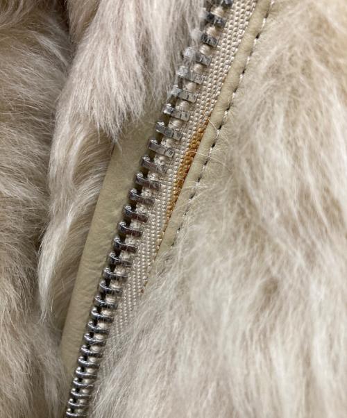 Acne studios（アクネ ストゥディオス）Acne studios (アクネ ストゥディオス) ファーダブルライダースジャケット ベージュ サイズ:36の古着・服飾アイテム