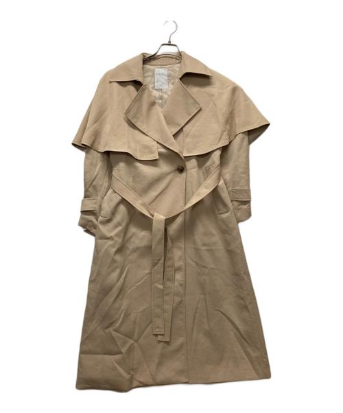 Spick and Span Noble（スッピックアンドスパン ノーブル）Spick and Span Noble (スッピックアンドスパン ノーブル) ケープ2WAYドレスコート/23020240103030 ベージュ サイズ:38の古着・服飾アイテム