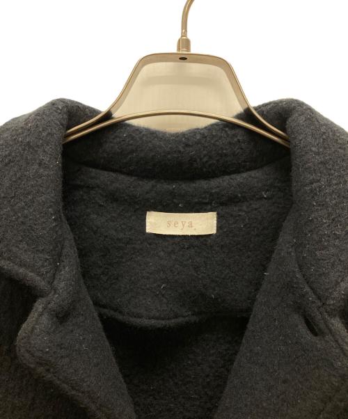 seya.（セヤ）seya. (セヤ) ウールフリース オーバージャケット ネイビー サイズ:Mの古着・服飾アイテム