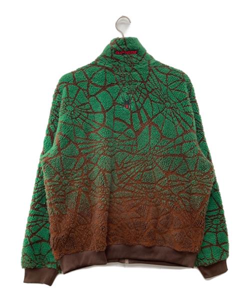 SUPREME（シュプリーム）Supreme (シュプリーム) SPYDER (スパイダー) 22AW  Web Polar Fleece Jacket ブラウン×グリーン サイズ:Lの古着・服飾アイテム