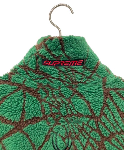 SUPREME（シュプリーム）Supreme (シュプリーム) SPYDER (スパイダー) 22AW  Web Polar Fleece Jacket ブラウン×グリーン サイズ:Lの古着・服飾アイテム