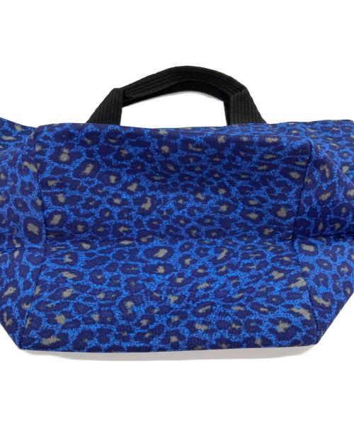 Herve Chapelier（エルベシャプリエ）Herve Chapelier (エルベシャプリエ) ヒョウ柄ナイロン舟型トートバッグM ブルーの古着・服飾アイテム