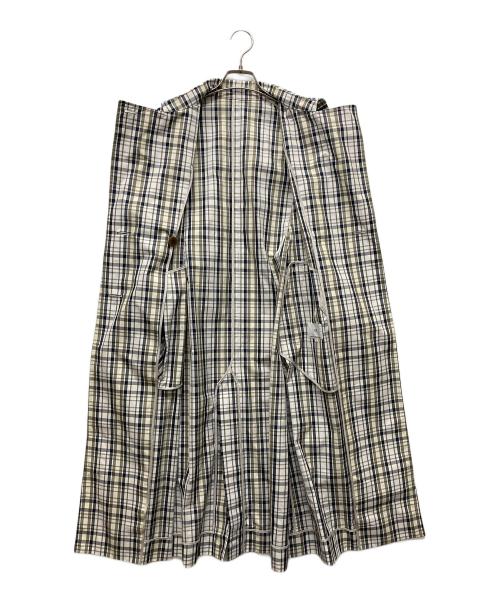 23区（ニジュウサンク）23区 (ニジュウサンク) メモリーチェック トレンチコート ネイビー サイズ:36の古着・服飾アイテム