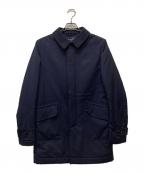 COMME des GARCONS HOMMEコムデギャルソン オム）の古着「ウール中綿ステンカラーコート」｜ネイビー