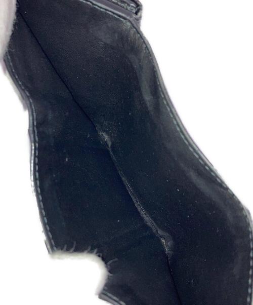 BOTTEGA VENETA（ボッテガベネタ）BOTTEGA VENETA (ボッテガベネタ) 3つ折りイントレチャートコンパクトウォレット ブラックの古着・服飾アイテム