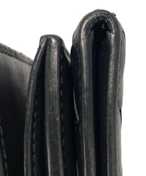 BOTTEGA VENETA（ボッテガベネタ）BOTTEGA VENETA (ボッテガベネタ) 3つ折りイントレチャートコンパクトウォレット ブラックの古着・服飾アイテム