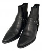 CELINEセリーヌ）の古着「カマルグ バイカー チェルシーブーツ」｜ブラック