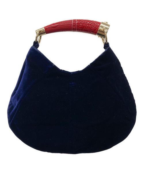 Yves Saint Laurent（イヴサンローラン）Yves Saint Laurent (イヴサンローラン) モンサバハンドバッグ ネイビーの古着・服飾アイテム