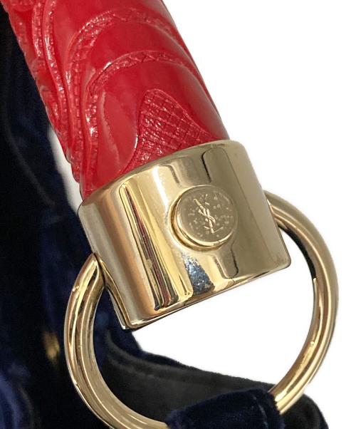Yves Saint Laurent（イヴサンローラン）Yves Saint Laurent (イヴサンローラン) モンサバハンドバッグ ネイビーの古着・服飾アイテム