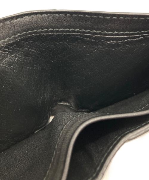 BOTTEGA VENETA（ボッテガベネタ）BOTTEGA VENETA (ボッテガベネタ) イントレチャート2つ折り財布 ブラックの古着・服飾アイテム