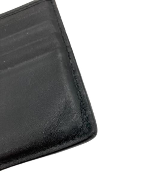 BOTTEGA VENETA（ボッテガベネタ）BOTTEGA VENETA (ボッテガベネタ) イントレチャート2つ折り財布 ブラックの古着・服飾アイテム