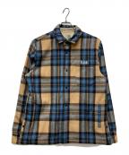 KITHキス）の古着「Check Plaid Ginza Voyage チェックシャツジャケット」｜ブルー