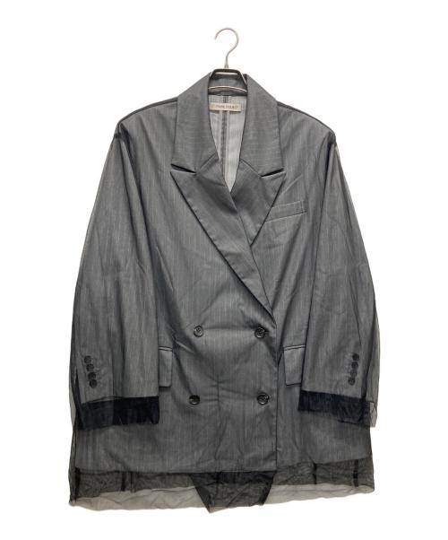 PRANK PROJECT（プランクプロジェクト）PRANK PROJECT (プランクプロジェクト) Tulle Layered Over Jacket グレー サイズ:FREEの古着・服飾アイテム