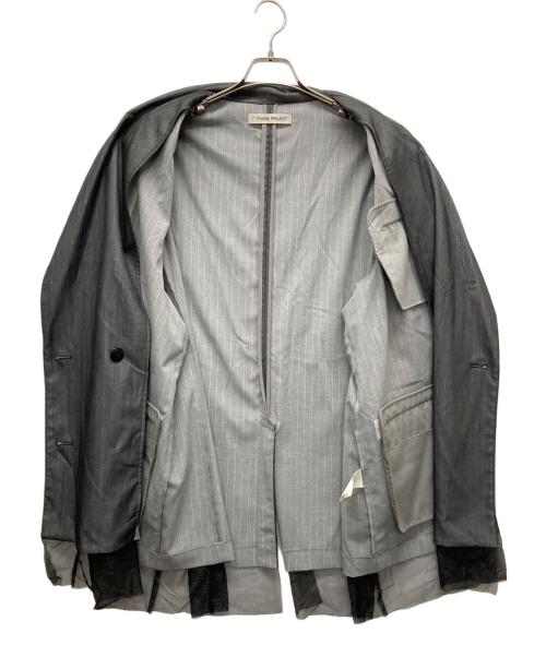 PRANK PROJECT（プランクプロジェクト）PRANK PROJECT (プランクプロジェクト) Tulle Layered Over Jacket グレー サイズ:FREEの古着・服飾アイテム