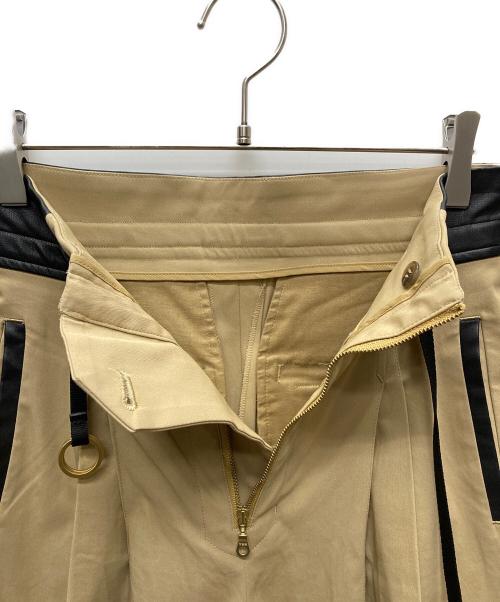 Mame Kurogouchi（マメクロゴウチ）Mame Kurogouchi (マメクロゴウチ) High Waisted Chino Wide Trousers ベージュ サイズ:2の古着・服飾アイテム