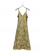 EBONYエボニー）の古着「Magnolia Flare Camisole Dress」｜ブラック×イエロー
