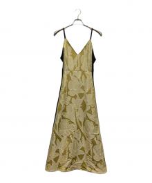 EBONY（エボニー）の古着「Magnolia Flare Camisole Dress」｜ブラック×イエロー