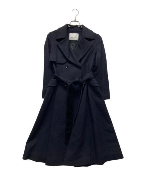 ANAYI（アナイ）ANAYI (アナイ) カシミヤダブルコート ネイビー サイズ:34の古着・服飾アイテム