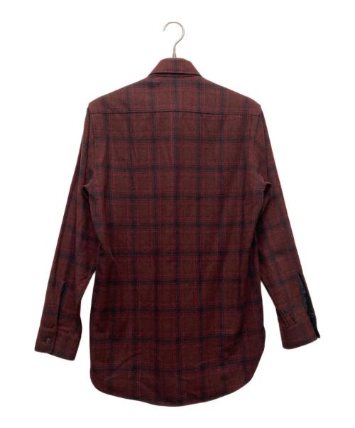 Saint Laurent Paris（サンローランパリ）Saint Laurent Paris (サンローランパリ) チェックシャツ レッド サイズ:37の古着・服飾アイテム
