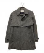 Saint Laurent Parisサンローランパリ）の古着「ヘリンボーンコート」｜グレー