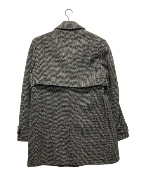 Saint Laurent Paris（サンローランパリ）Saint Laurent Paris (サンローランパリ) ヘリンボーンコート グレー サイズ:50の古着・服飾アイテム