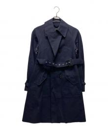 MACKINTOSH（マッキントッシュ）の古着「ゴム引きトレンチコート」｜ネイビー