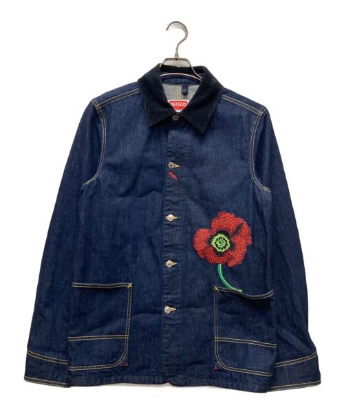 KENZO（ケンゾー）KENZO (ケンゾー) フローラルデニムジャケット インディゴ サイズ:Sの古着・服飾アイテム