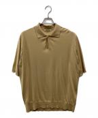 AURALEEオーラリー）の古着「SUPER HIGH GAUGE COTTON KNIT POLO」｜ベージュ