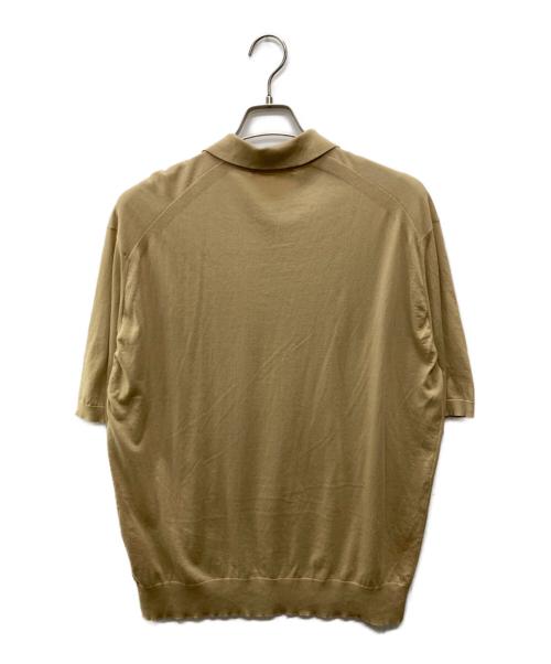 AURALEE（オーラリー）AURALEE (オーラリー) SUPER HIGH GAUGE COTTON KNIT POLO ベージュ サイズ:Lの古着・服飾アイテム
