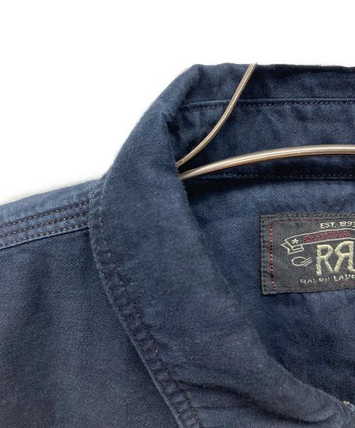 RRL（ダブルアールエル）RRL (ダブルアールエル) コットン リネン サティーン シャツ インディゴ サイズ:Mの古着・服飾アイテム