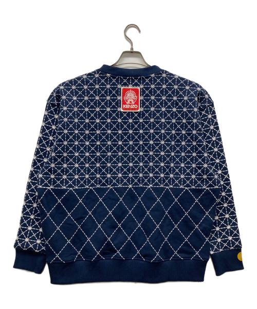 KENZO（ケンゾー）KENZO (ケンゾー) 刺し子ステッチ オーバーサイズ スウェット ネイビー サイズ:XSの古着・服飾アイテム