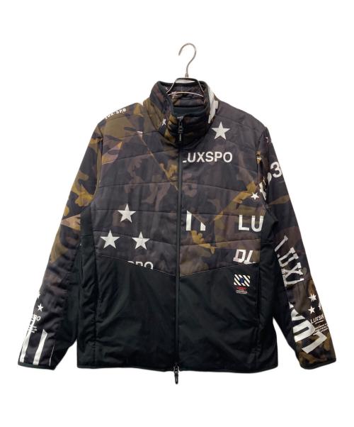 AKM（エーケーエム）AKM (エーケーエム) LUXE163 ダウンジャケット ブラック×オリーブ サイズ:ＸＬの古着・服飾アイテム