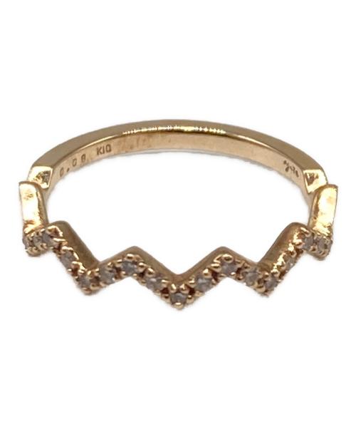 agete（アガット）agete (アガット) K10 ピンキー ダイヤモンド ギザギザ リング サイズ:3号の古着・服飾アイテム