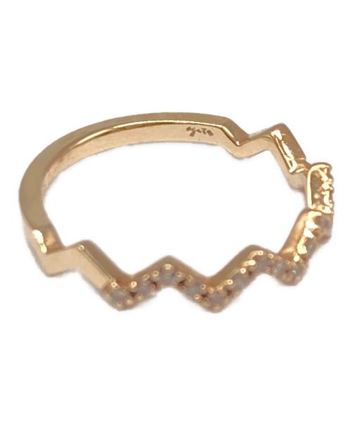 agete（アガット）agete (アガット) K10 ピンキー ダイヤモンド ギザギザ リング サイズ:3号の古着・服飾アイテム