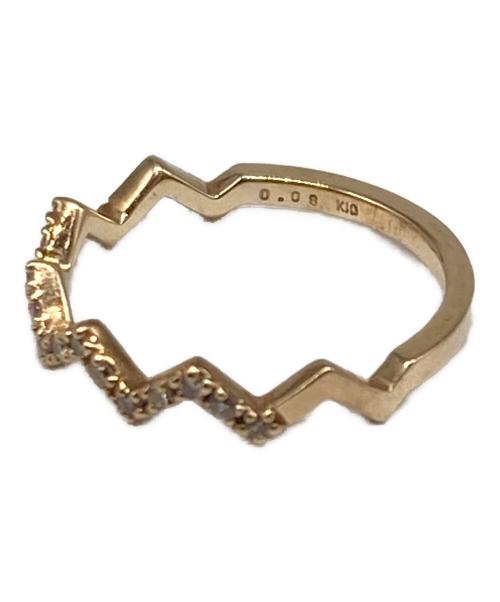 agete（アガット）agete (アガット) K10 ピンキー ダイヤモンド ギザギザ リング サイズ:3号の古着・服飾アイテム