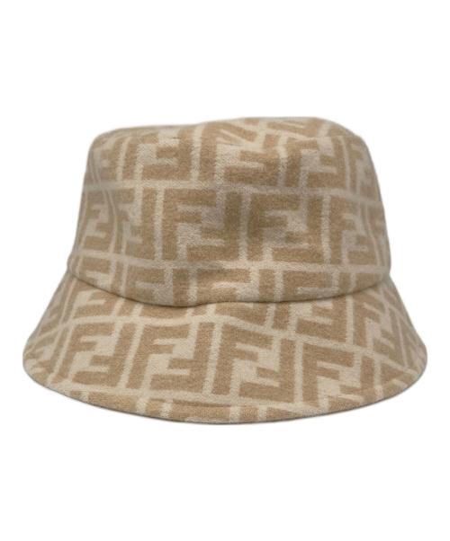 FENDI（フェンディ）FENDI (フェンディ) FFジャガード バケット ハット ベージュ サイズ:58cmの古着・服飾アイテム