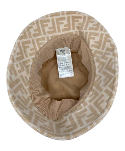FENDI（フェンディ）FENDI (フェンディ) FFジャガード バケット ハット ベージュ サイズ:58cmの古着・服飾アイテム