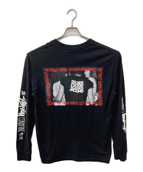 stussy（ステューシー）stussy (ステューシー) UNION (ユニオン) コラボプリントカットソー ブラック サイズ:Mの古着・服飾アイテム