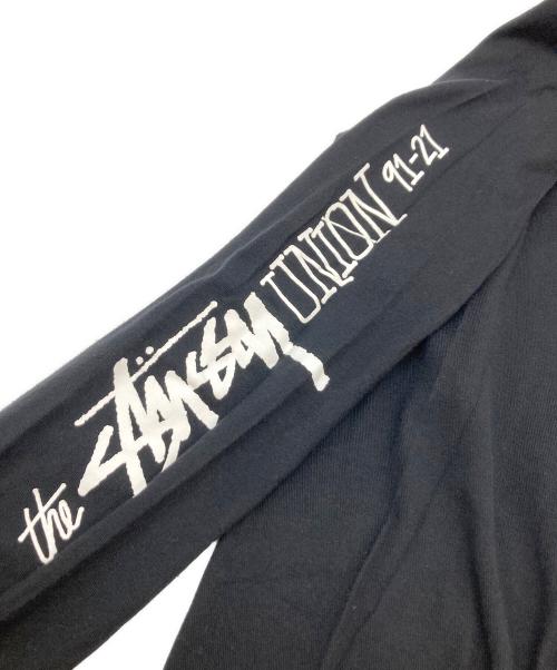 stussy（ステューシー）stussy (ステューシー) UNION (ユニオン) コラボプリントカットソー ブラック サイズ:Mの古着・服飾アイテム
