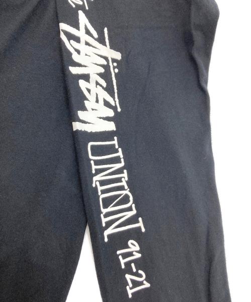 stussy（ステューシー）stussy (ステューシー) UNION (ユニオン) コラボプリントカットソー ブラック サイズ:Mの古着・服飾アイテム