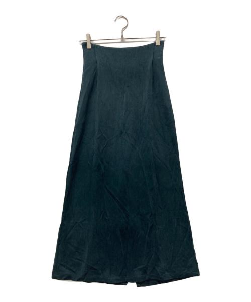 08sircus（ゼロエイトサーカス）08sircus (ゼロエイトサーカス) Bemberg double knit high west long skirt グリーン サイズ:FREEの古着・服飾アイテム
