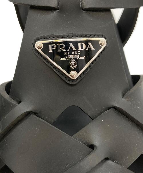 PRADA（プラダ）PRADA (プラダ) ラバークロスサンダル PRADA ブラック サイズ:9の古着・服飾アイテム
