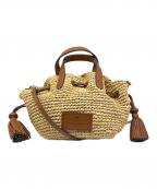 ANYA HINDMARCHアニヤ・ハインドマーチ）の古着「Small drawstring tote」｜ベージュ